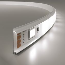 Гибкий алюминиевый профиль для светодиодной ленты Elektrostandard LL-2-ALP012 белый/белый