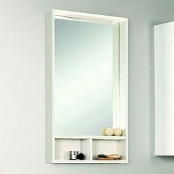 Зеркальный шкаф Акватон Йорк 50 Белый/Выбеленное дерево