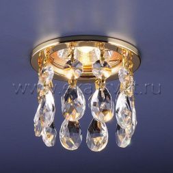 Точечный светильник хрустальный Elektrostandard 2055 золото/прозрачный хрусталь